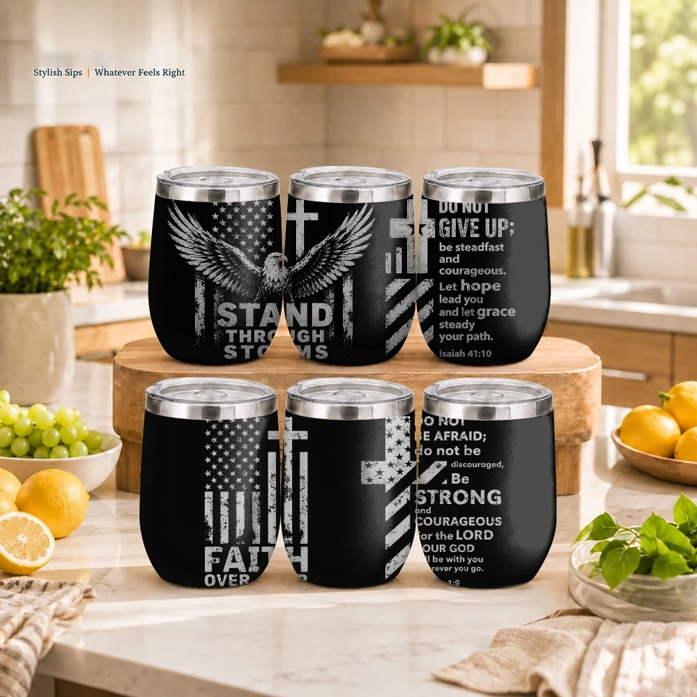 Faith Strength Quote Vacuum Flasks 12oz Insulated Stainless Steel Mug with Lid Double Wall Drink Coffee Cup Travel Tumbler