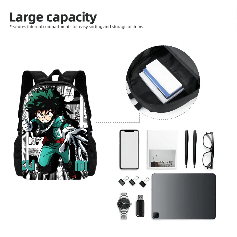 Mochila My Hero Academia Schoolbag Backpack Student One Piece Backpack Boys Girls Anime Cartoon School Bag Mochila