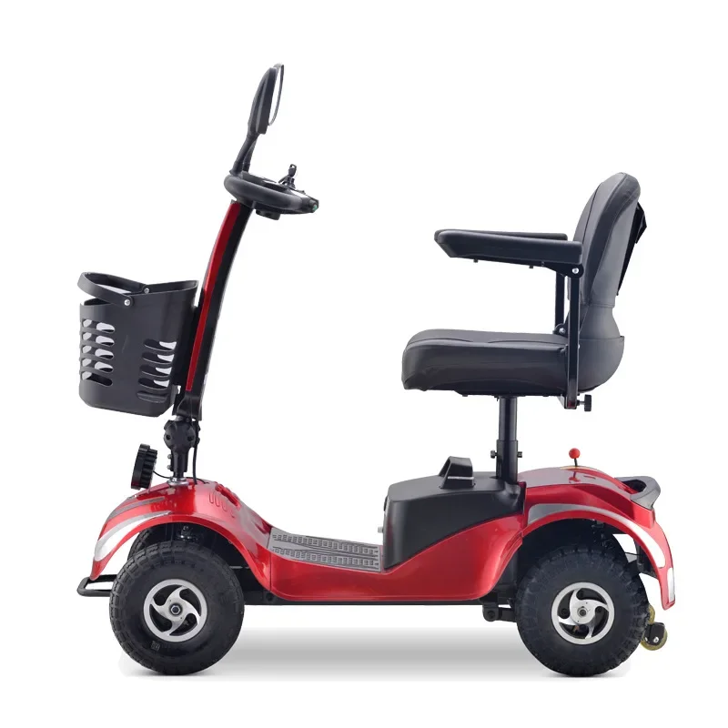 

4 Wheels Old Age Scooter Folding Lightweight 4 Wheel Electric Wheelchair Handicap Patients Mobility Elderly Scooter For Elderly