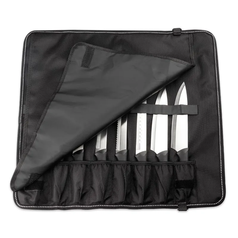 Travel Carrying Chef Knife Roll Bag Nylon Cook Kitchen Slicing Santoku Japanese Knife Storage Pocket Portable Picnic Carry Case