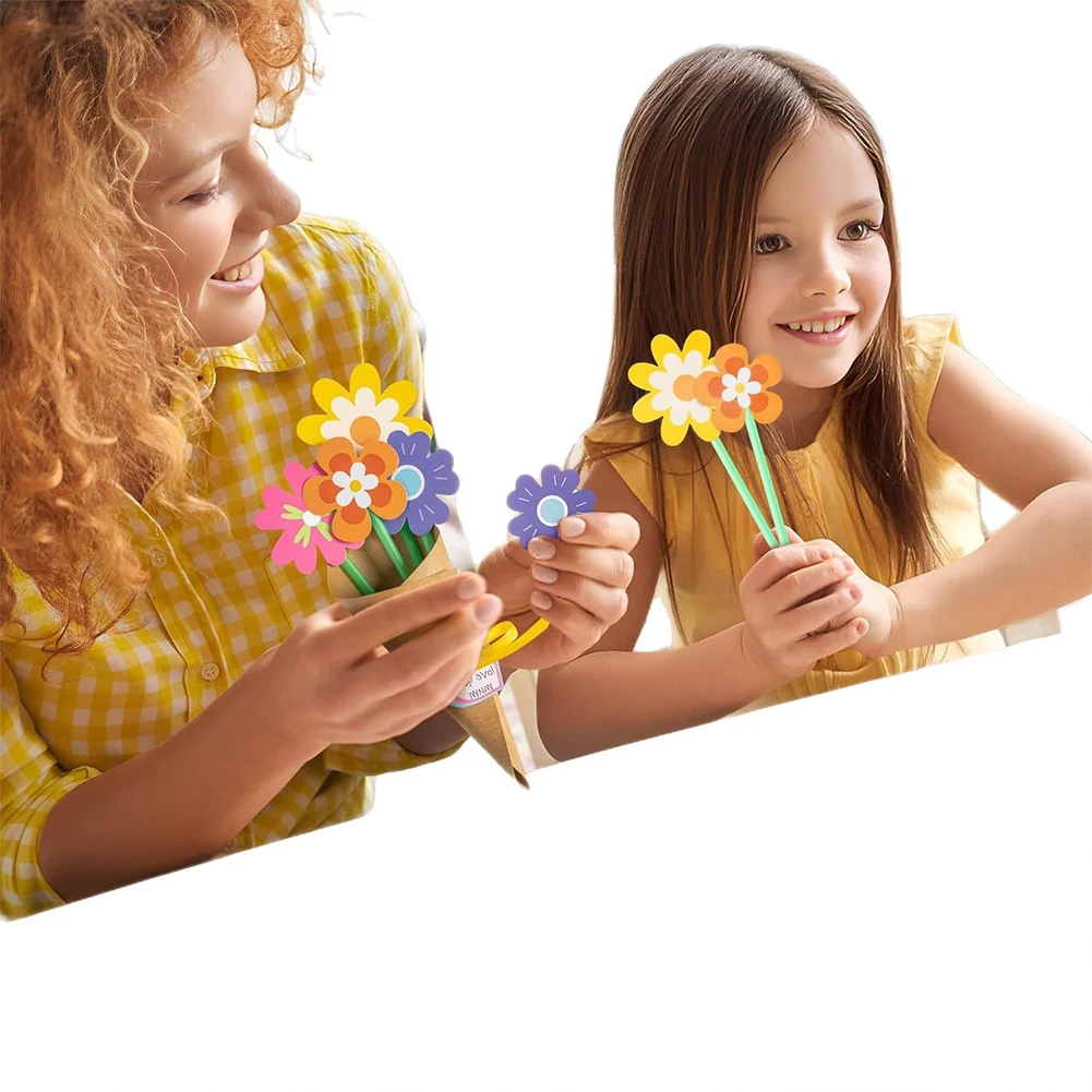 Flower Bouquet Craft Kit DIY Flower Paper Craft Kit Floral Bouquet Making Kit for Mothers Day Thankful Gift