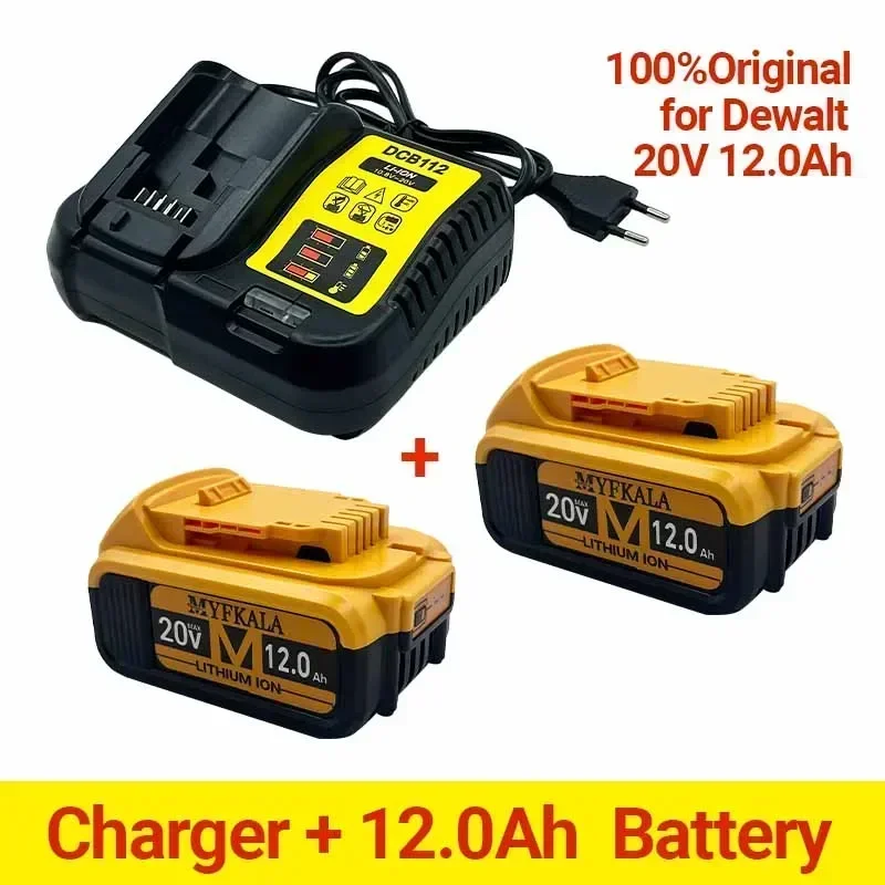 🔋2025New 100% Original 12000mAh 20V for Dewalt Power Tool Battery DCB206 20V 18.0Ah Battery DCB206 2