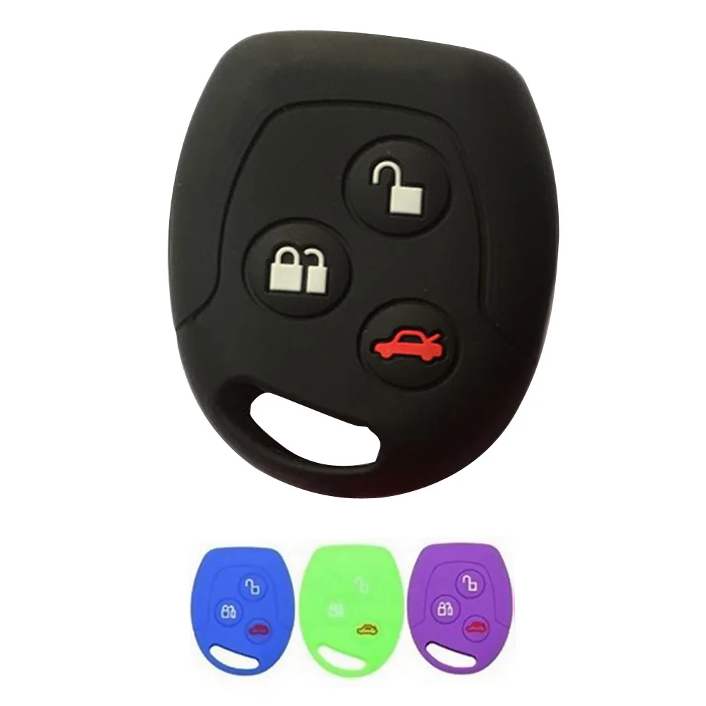 

Silicone Car Key Cover 3 Button Remote Protector Case Scratch Resistant Flexible Rubber Key Caps For Car Keys