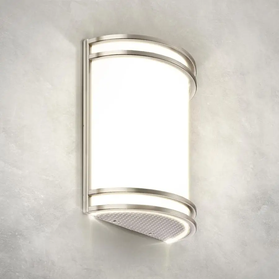 

LED Indoor Wall Mount Light Fixture 10 Inch 15W Modern Interior Brushed Nickel Dimmable Wall Sconce Light ETL 3000K 4000K 5000K