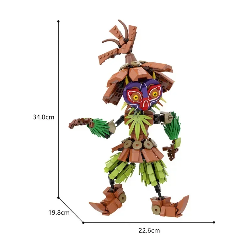2024 Zeldaed Majoras Maske Schädel Kind Action Figure Bausteine Modell Kit Atem Wild Monster Sammeln Ziegel Spielzeug Kinder Geschenk