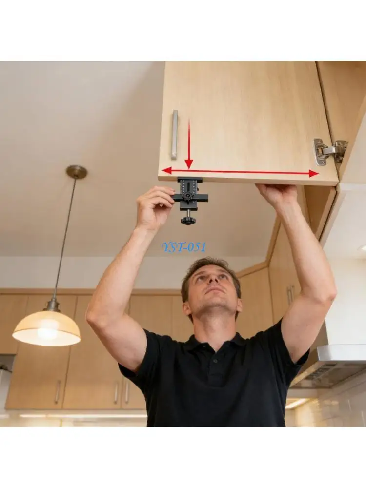 E15A Perfect Alignment Tool with Modifiable Support Screws for Cabinet Door Installation