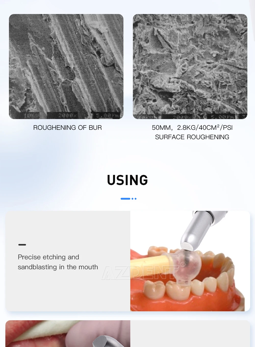 AZDENT Dental Aluminiumoxid Sandstrahlen Polierer MicroBlaster Wasser Spray Zahnmedizin Ausrüstung Werkzeug 2/4 Löcher mit Düse – Detail 4