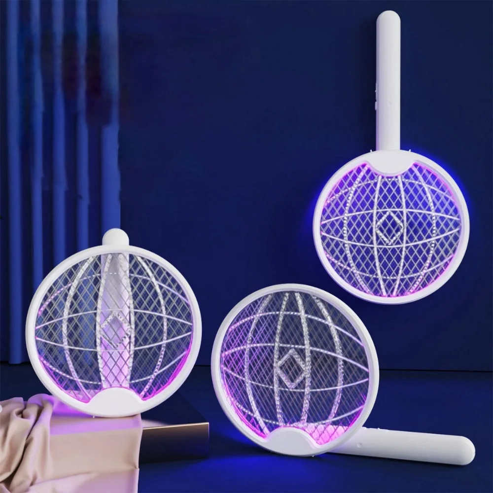 

Insect Killer Foldable Electric Mosquito Swatter UV Light Portable Fly Swatter Trap Rechargeable Bug Zapper Dormitory