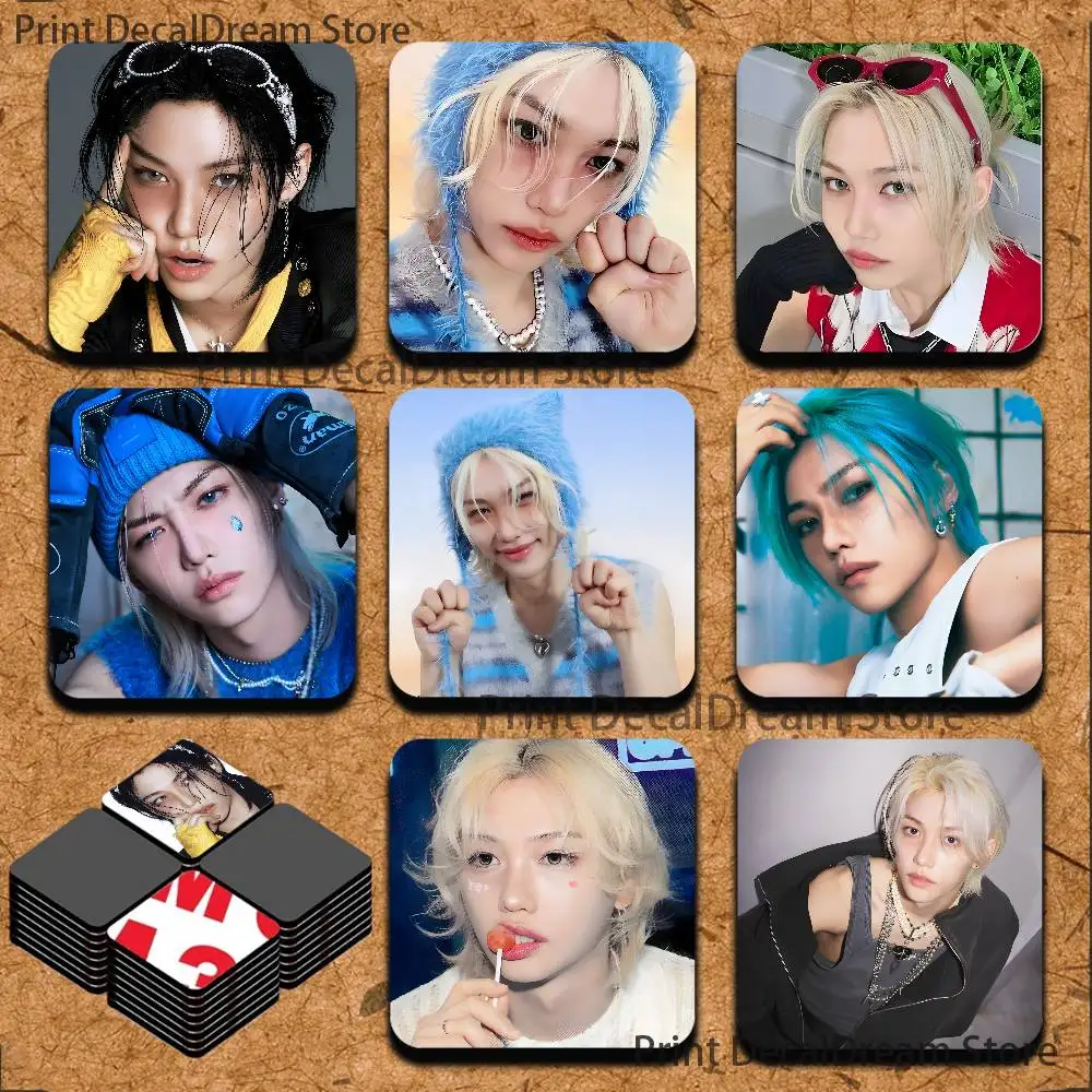 SKZ F-Felix Cute Cartoon Anime Refrigerator Magnets Soft Magnetic Heat Transfer Refrigerator Magnets Gift