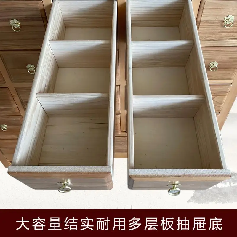 Traditional Chinese medicine cabinet Solid wood household  herbal medicine cabinet Pharmacy clinic Thickened
