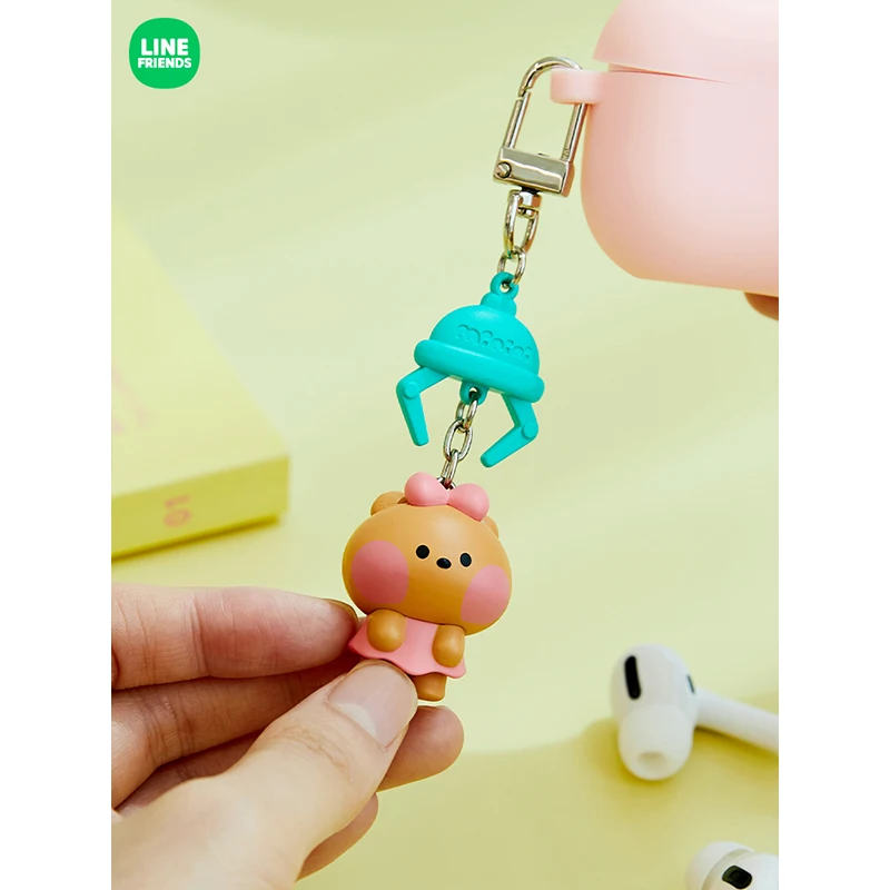 Line Friends Original Kawaii Brown Bear Sally Cony Choco Anime Keychain Cartoon Cute Minini Series Bag Hanging Pendant Gifts Toy