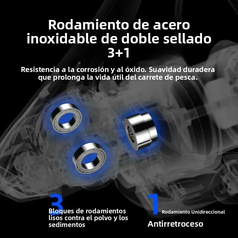 Carrete Huidiao 8000 para carpa – 15 kg arrastre y gran capacidad - imagen 5