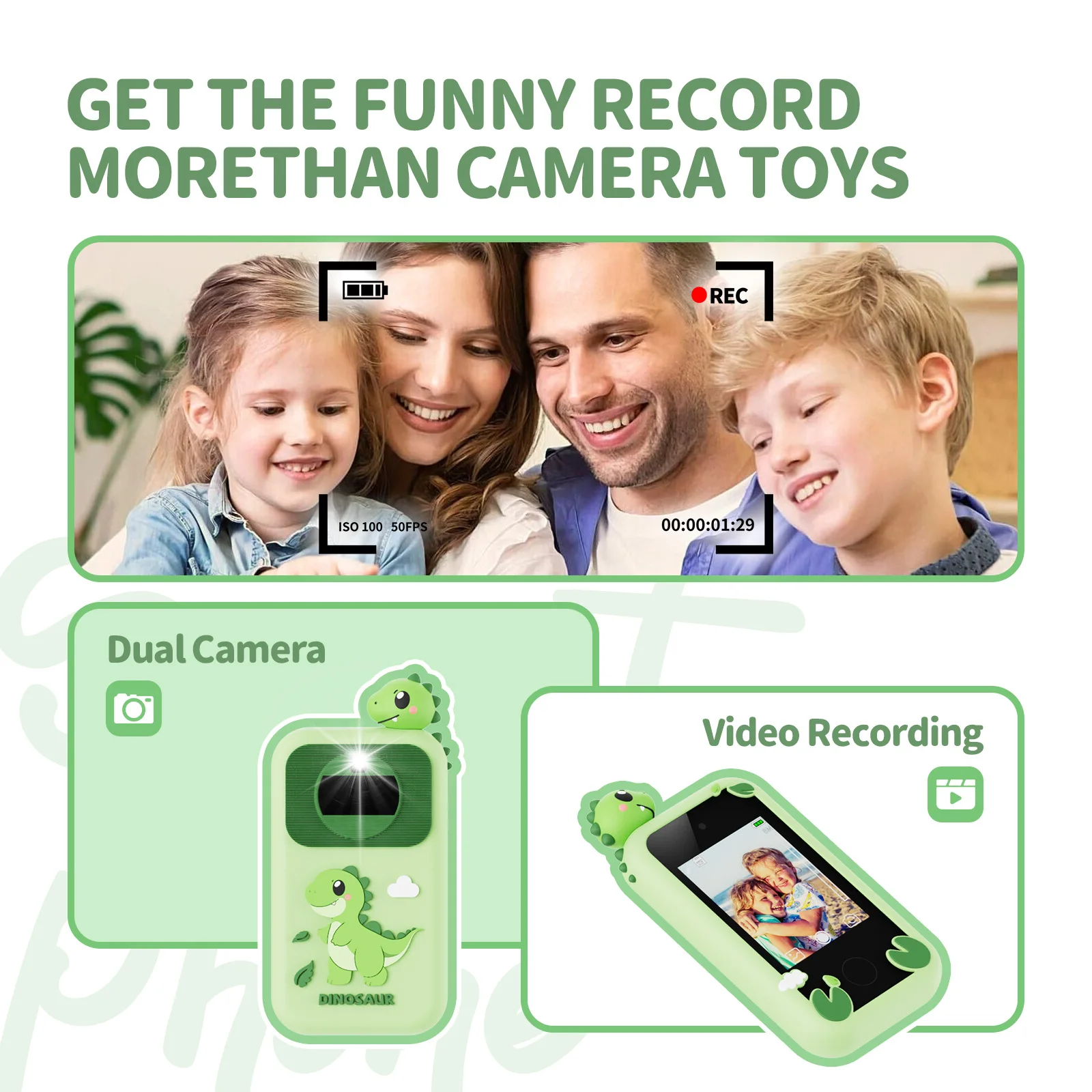 INOCTI enfants téléphone intelligent jouet enfant en bas âge Mobile éducatif apprentissage double caméra lecteur de musique jouets pour cadeaux d'anniversaire de noël