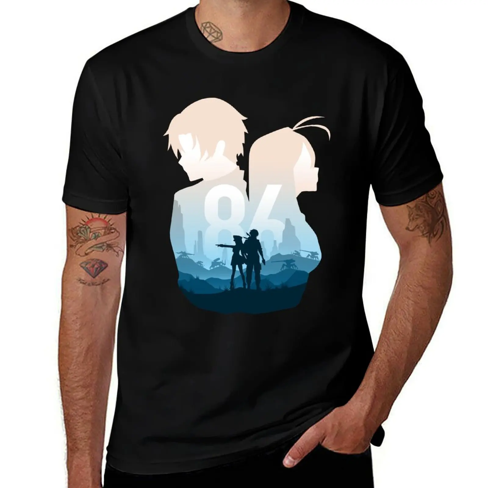 Eighty Six Landscape T-Shirt Minimalist Casual Short Sleeve Top T-Shirt