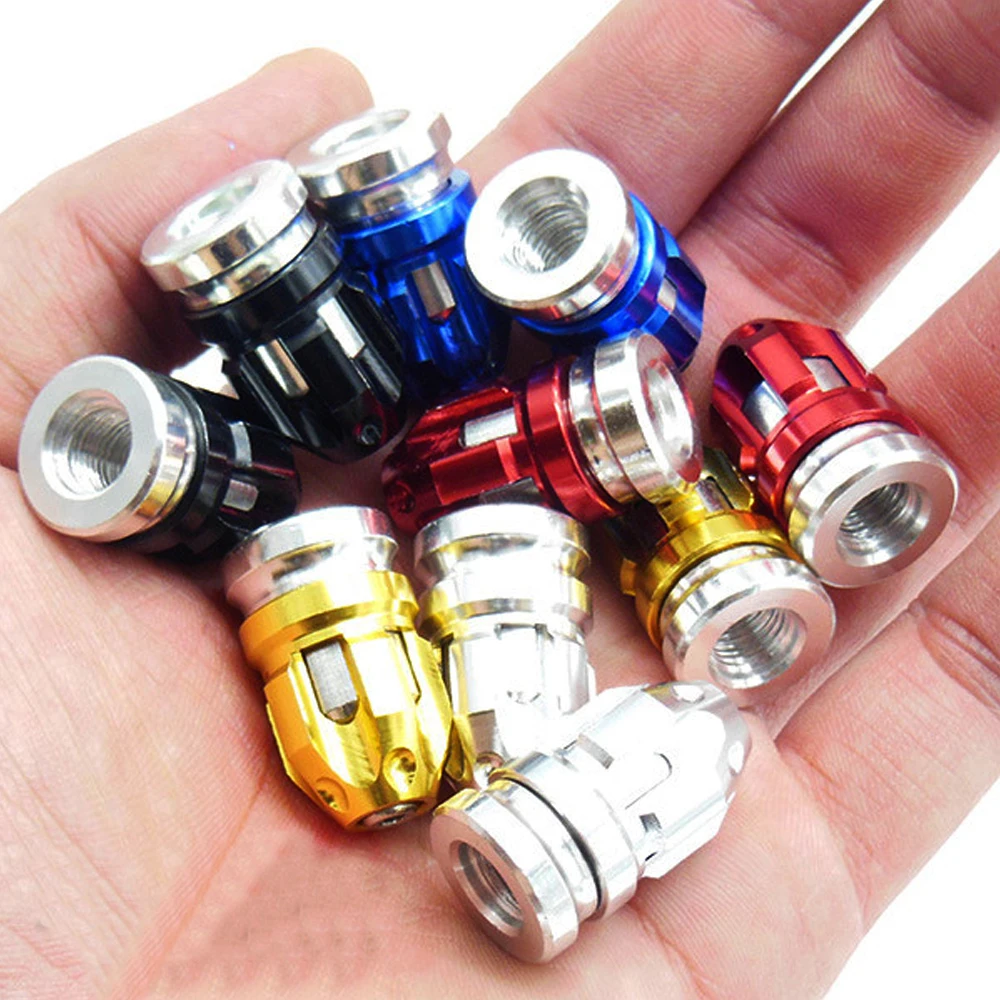 1Pair Aluminum Alloy Valve Caps Tire Valve Caps Automobile Tire Caps Anti-Leak Valve Suitable For Motorcycles Car Bicycles