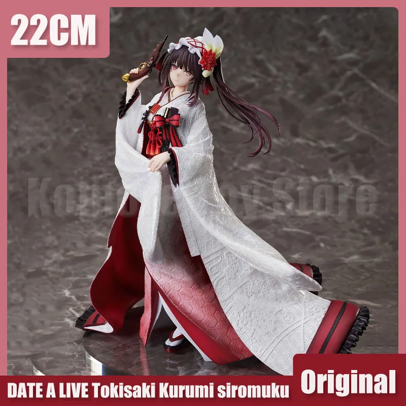 

22cm Date A Live Anime Figure Tokisaki Kurumi Siromuku Action Figurine Pvc Statue Decoration Collectble Doll Toys For Child Gift