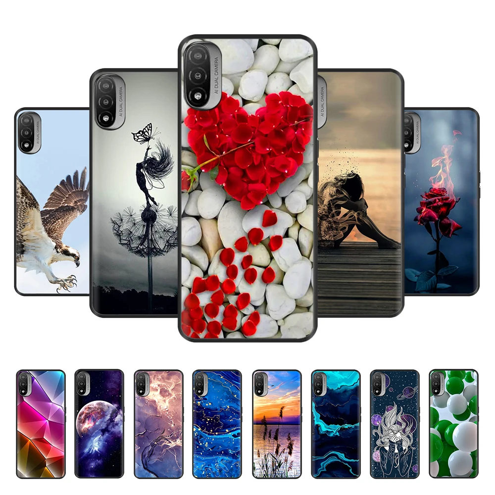 For Motorola Moto E20 E30 E40 Case Painted TPU Soft Silicone Fundas For Motorola E20 30 40 Moto E40 E30 E 20 Cases Slim Bumper