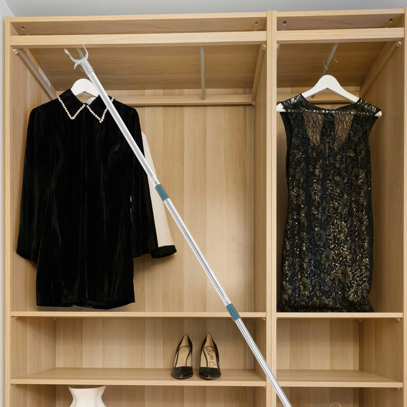

Heavy Duty Clothesline Rod Adjustable Detachable Reaching Pole Strong Load Bearing Balcony Clothes Drying Supply