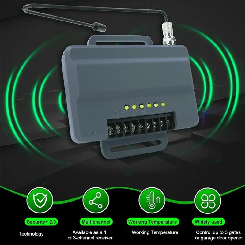 850lm-commercial-garage-door-receiver-3-channel-for-gated-communities-building-design-315mhz-controls-multiple-operators