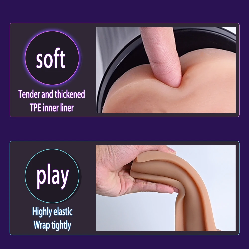 ذكر مص جهاز استمناء المهبل الحقيقي لينة سيليكون الكبار الاستمناء جيب كس الاصطناعي ألعاب الجنس المهبلي للرجال السلع #5