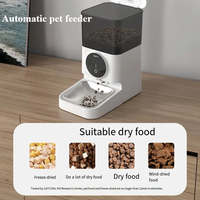 

2024 Pet Automatic Feeder with APP Control for Remote Feeding of 4L Large Capacity Cat Star Pet Feeder Cat Bowl Cat Feeder