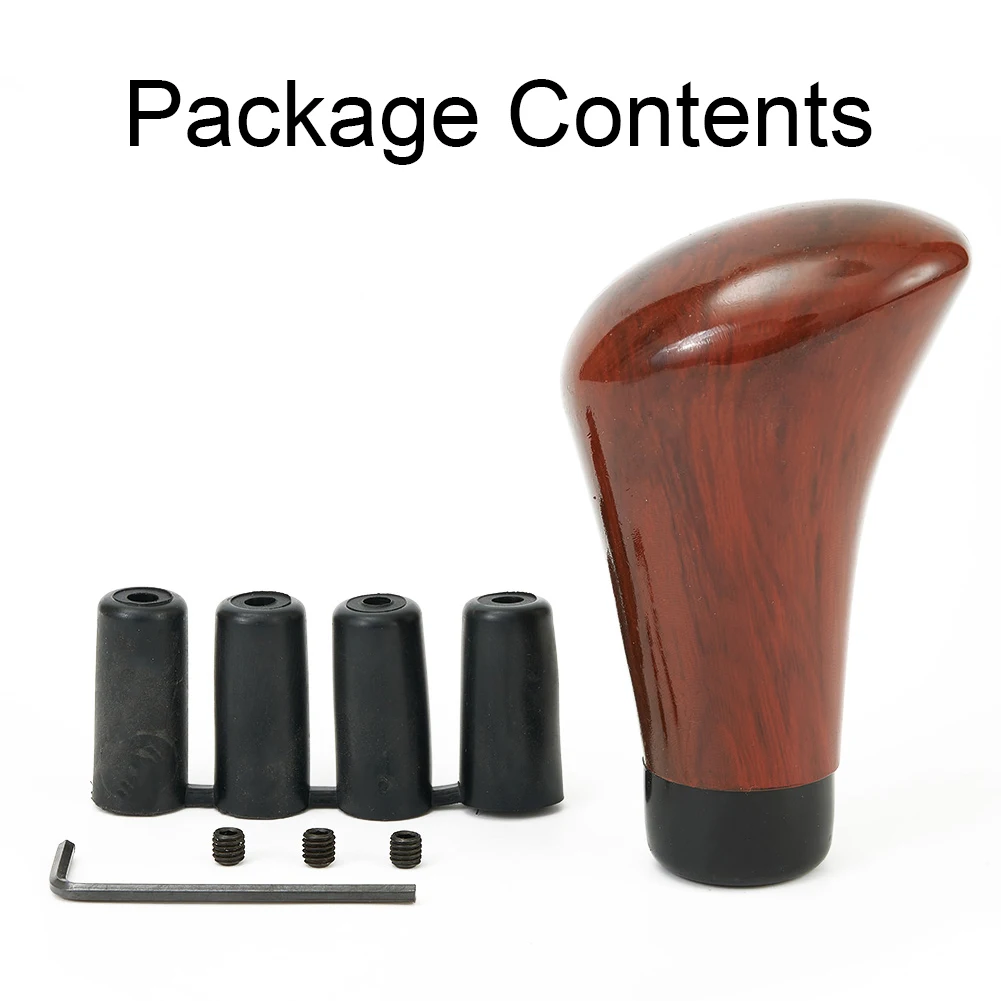 

1 Set Gear Shift Knob Auto Replacement Parts Car Gear Head Plastic&Metal Walnut Wood Grain Manual Vehicles Cars
