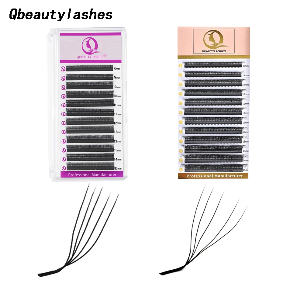 Qbeautylashes 5D LU Shape W Eyelash Extensions Premade 5d Fans Mega Volume Professional Faux Mink Fake Lashes Makeup Wholesale