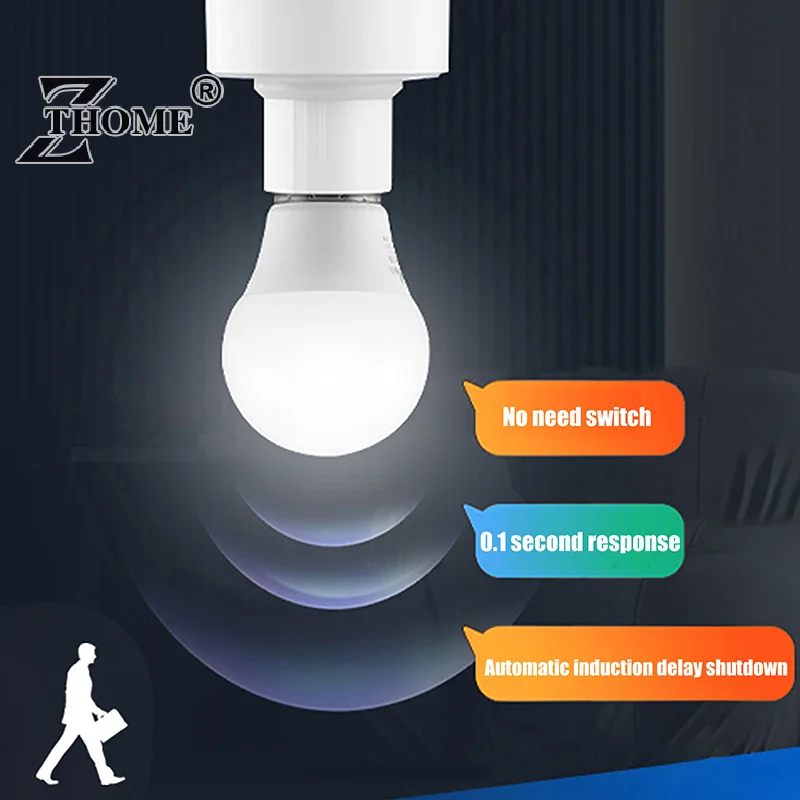 

LED Lamp Holder PIR Motion Sensor E27 For LED Bulbs Automatic Human Body Lamp Holder Intelligent Smart Life For Home Living Room