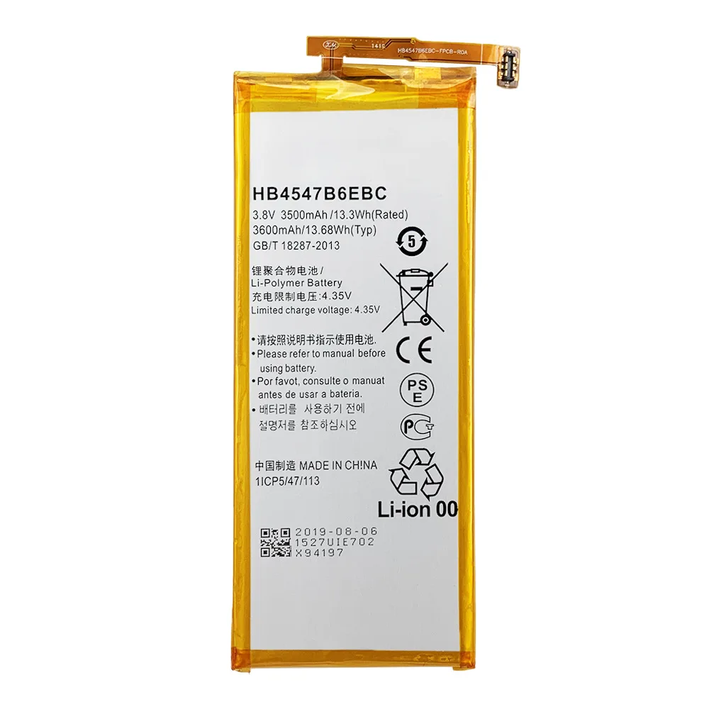 HB4547B6EBC 100% Orginal Pin Điện Thoại Dành Cho Huawei Honor 6 Plus 6 Plus 6X PE-TL20 PE-CL00 PE-UL00 PE-TL10 3600MAh Mới Nhất pin