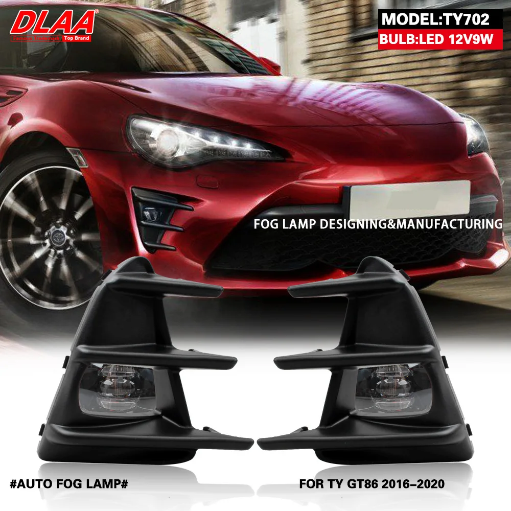 

For Toyota GT86 2016 2017 2018 2019 2020 Front Bumper Led DRL Driving Fog Light Kit Foglamp Bezel Covers