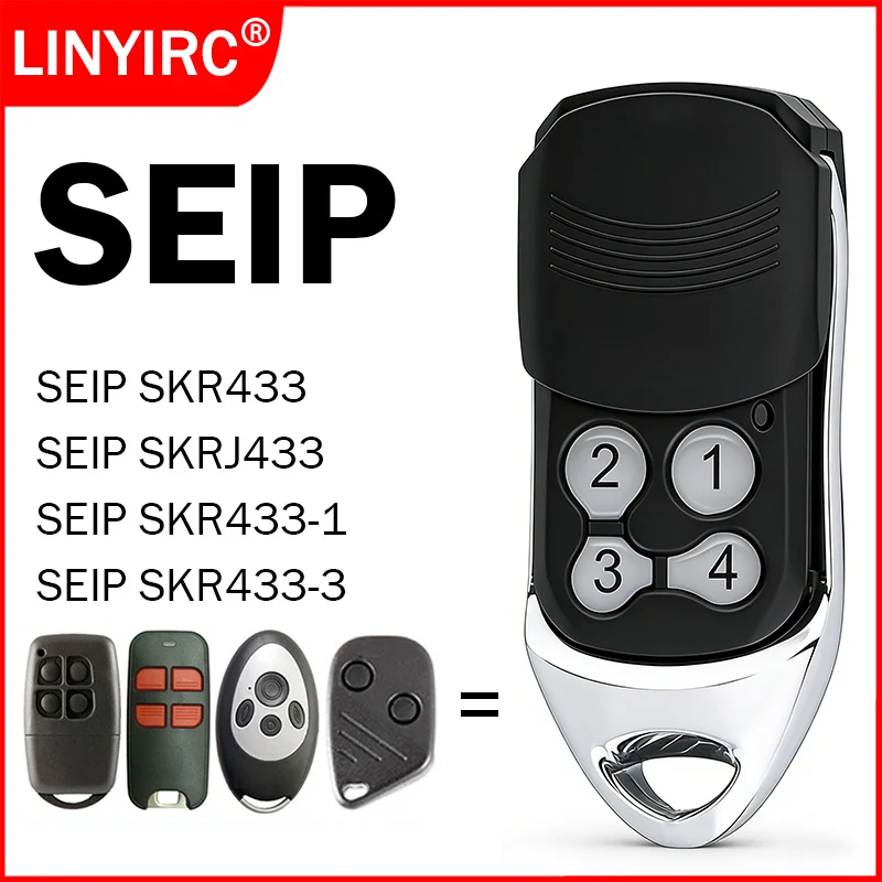

SEIP SKR433 SKRJ433 SKR433-1 SKR433-3 Garage Door Remote Control 433.92MHz For RP60A TM50 TM60 TM80 TS75 TS100 EKR4MD EKR4SP439