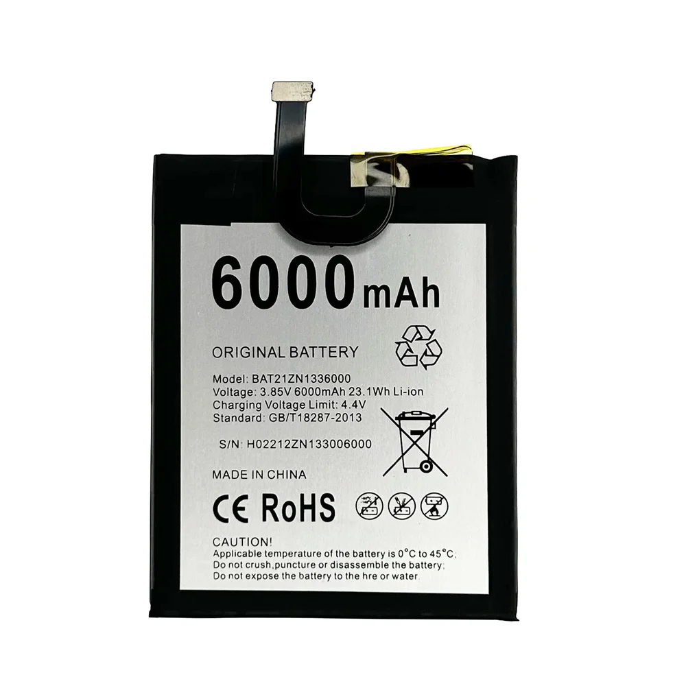 100% Original 6000mAh V20 Battery For Doogee V20 Genuine Li-Ion Rechargeable Bateria 6000mAh BAT21ZN1336000 LiIon Batteries