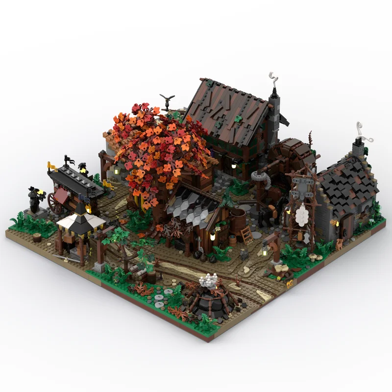 Medieval Castle Model Moc Building Bricks The foul smelling suburbs Technology Modular Block Christmas DIY Toy Holiday Gifts