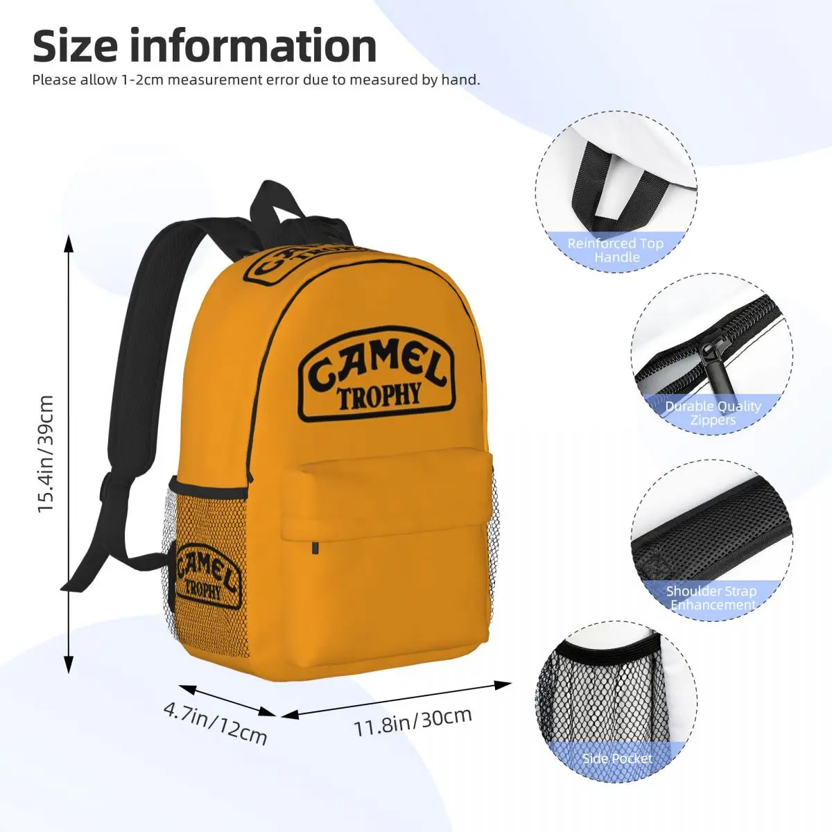 Camel Trophy Defender 110 Zaino Studente Ragazzi Ragazze BookBag Borsa da scuola per bambini Borse a tracolla per laptop per uomo Donna