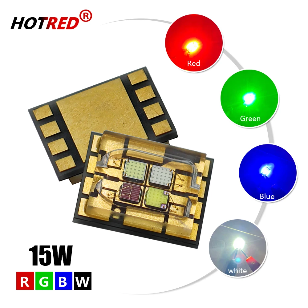 1-10pcs LED 5060 RGBW High Power 15W SMD 5060 4in1 Chip Source Beads For Stage Moving Color Wash Underwater Car Light Spot Lamp