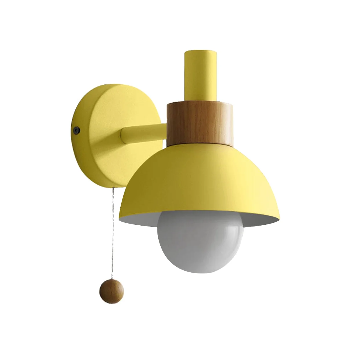 

LED Wall Lamp with Switch Wood Sconce Lights Indoor Lighting Home Decor Bedside Bedroom Living Room with Bulb D