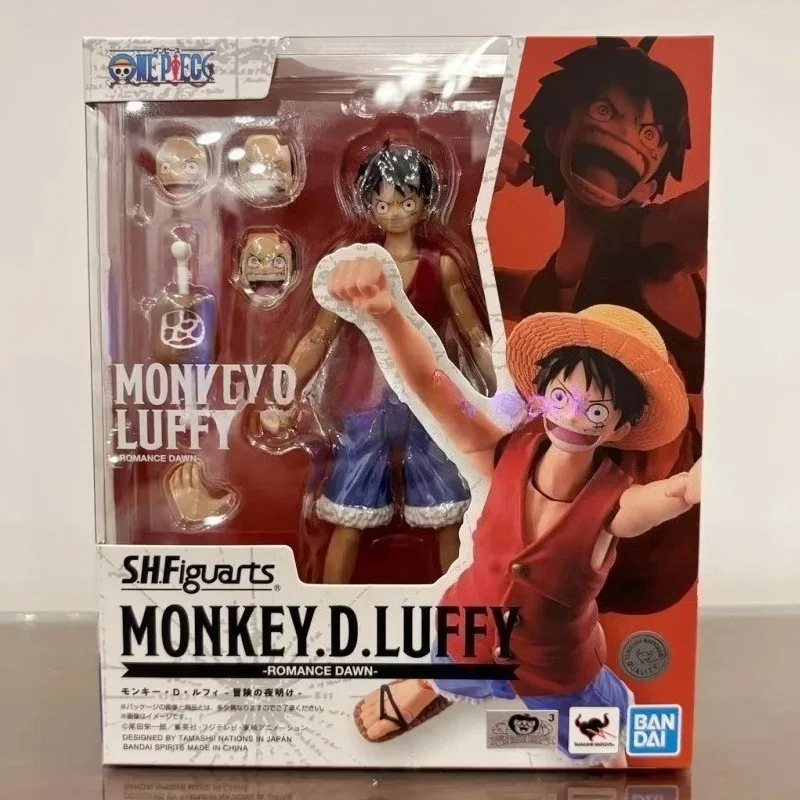 

Горячая 100% оригинальная модель Bandai Sh Figuarts Shf One Piece Monkey D Luffy Romance Dawn, экшн-коллекционная модель, сборные игрушки, подарок