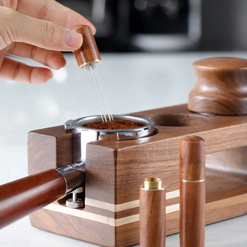 

2Pcs Tools Coffee Ground Espresso Stirrer Distributor Whisk For Coffee Powder Distribution Needle Coffee, Black Easy To Use-AT35