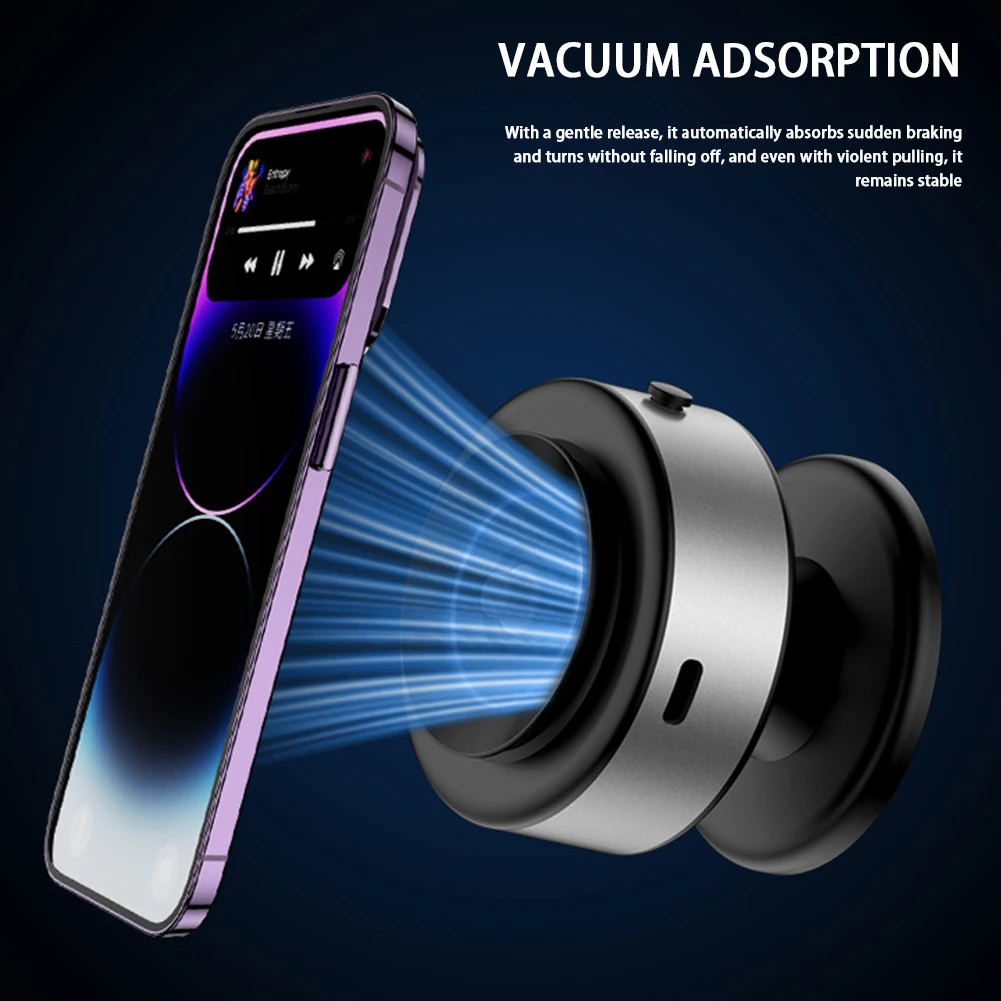 Auto Double Sided Vacuum Suction Cup Phone Holder Universal Adsorption Cellphone Mobile Stand Base Unlimited Angle Adjustment