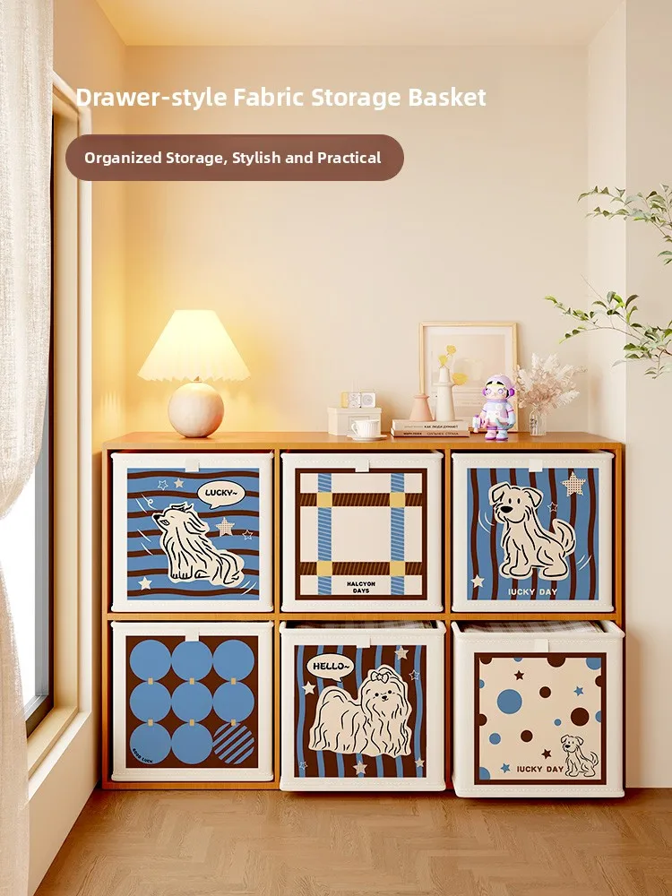 

Большой вместительный тканевый ящик для хранения игрушек и мелочей, устойчивый органайзер для шкафа и под кровать, для дома