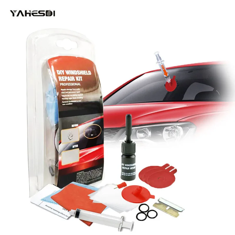 

Windshield Repair Kit Glass Nano Repair Fluid Agent DIY Window Scratch Glass Crack Glue for Car Glass Cracks Recovery Tool