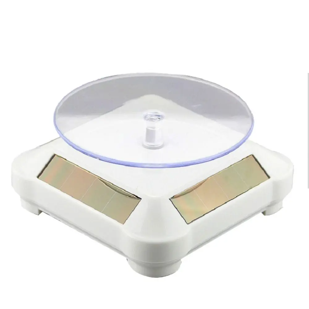 Mit Drehteller entworfener Solar-Schmuckständer, der Uhren anzeigt, Telefonständer, drehbarer Tisch, Solarstrom, automatisch, 360-Grad-Solarstrom