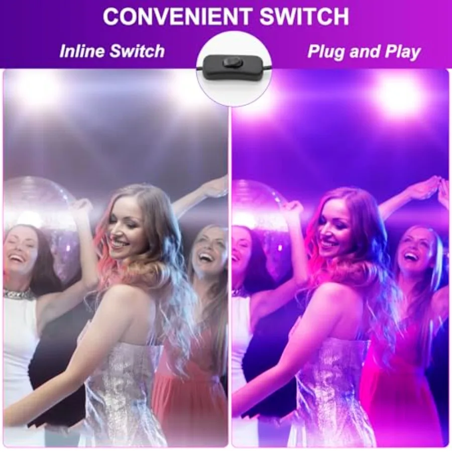 200W LED Black Lights for Glow Party IP65 Waterproof UV Blacklight Floodlight 395nm Black Light Spotlight Purple Black Light Fl view 3