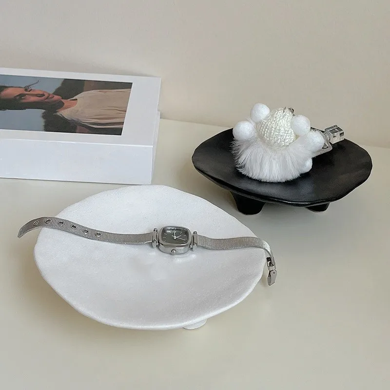 

Ceramic Trinket Dish Jewery Tray Watch Ring Holder Jewelry Plate Rings Earrings Jewellery Dish Tray Table Necklace Jewelry Dish