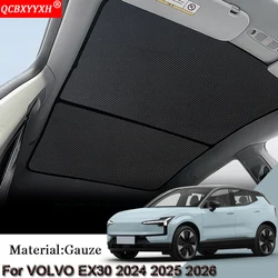 Car Ice Cloth Buckle Sun Shades Glass Roof Sunshade Heat Insulation Sunroof Skylight UV Protect For VOLVO EX30 2024 2025 2026