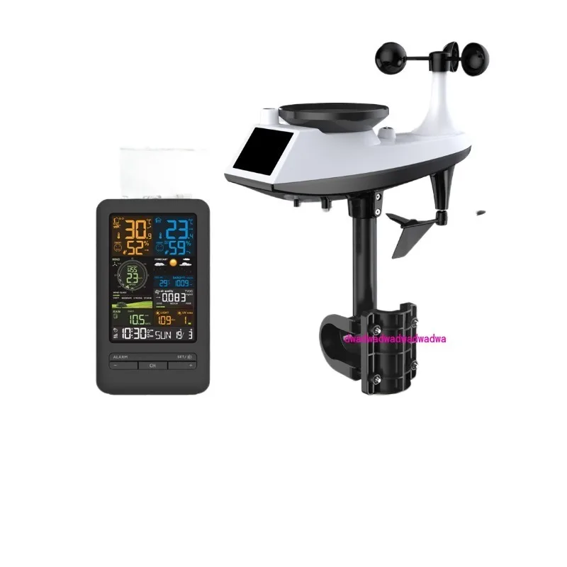 

graffiti WiFi smart weather station alarm clock temperature hygrometer wind speed anemometer color screen digital clock