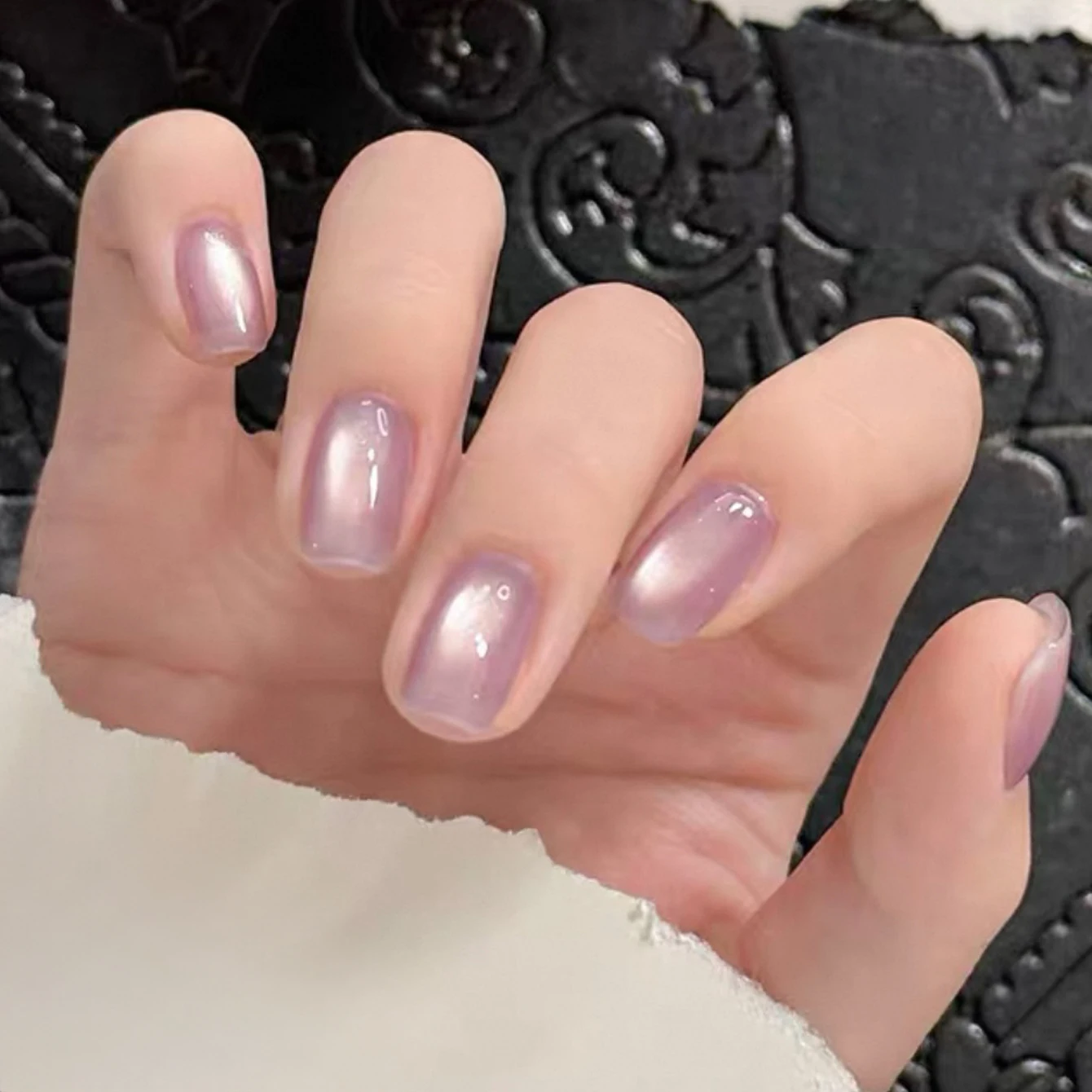 MeC1-9PCS 12ML Autumn Winter Nine Purple Fire Cat's Eye Gel Nail Polish Whitening Mysterious Purple Glass Bead Nail Art Supplies