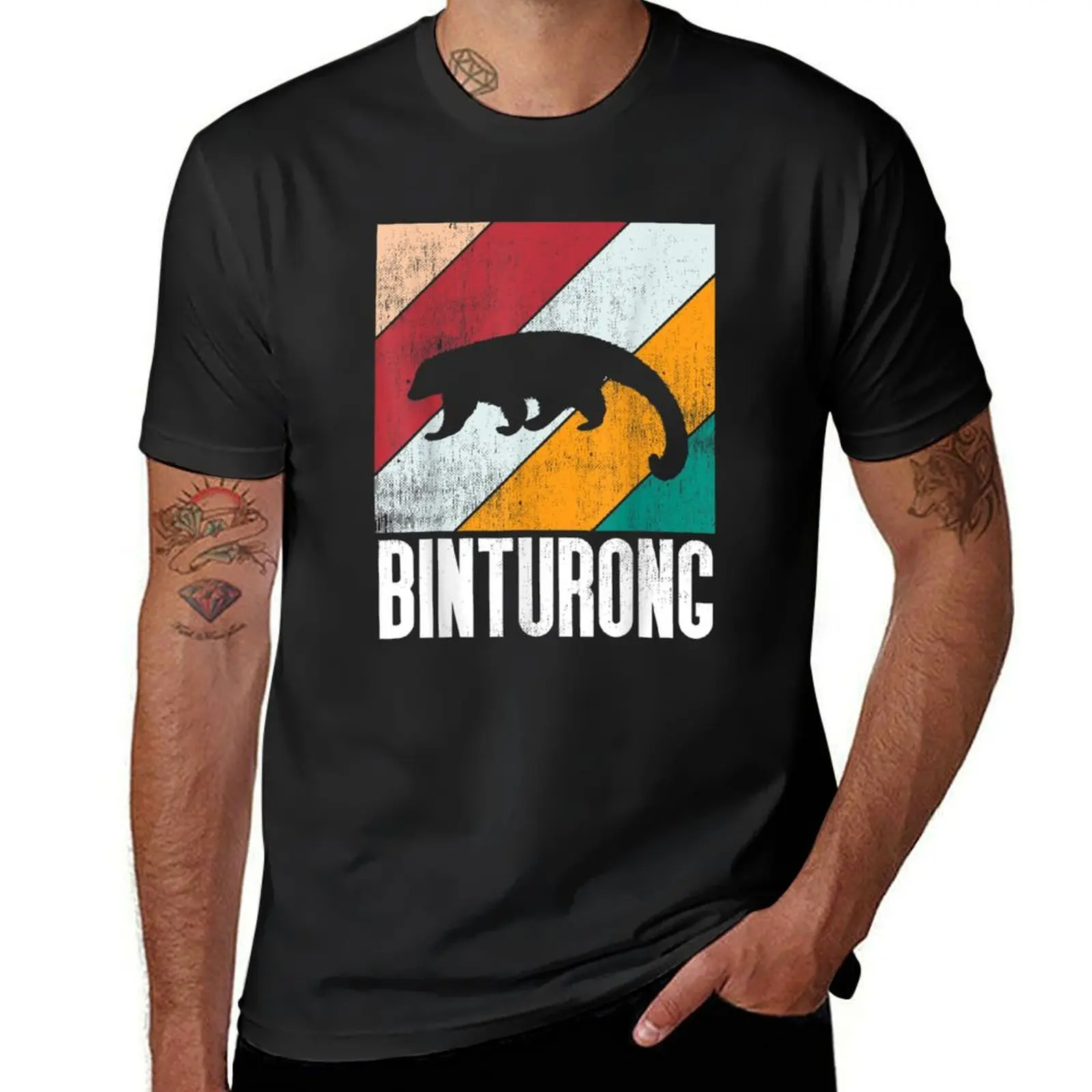 Vintage Binturong Animal T-Shirt Short sleeve tee blacks mens graphic t-shirts pack