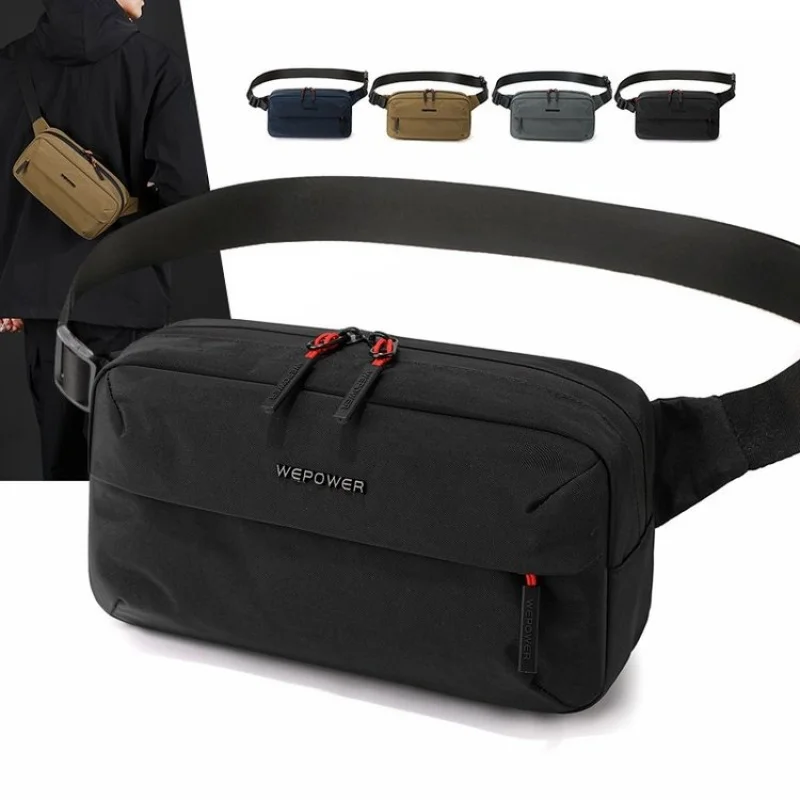 WEPOWER New minimalist solid color unisex crossbody bag chest bag