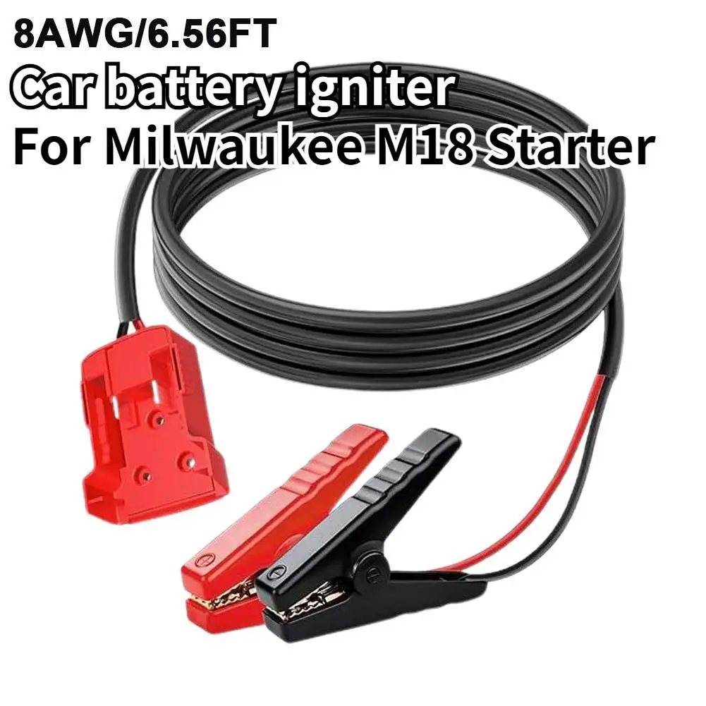 1Pc Car Battery Igniter Automotive Emergency Power Kits 6.56ft For Milwaukee M18 Starter Cable Automotive Auxiliary Starter